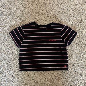 Dickies Striped Cropped Top